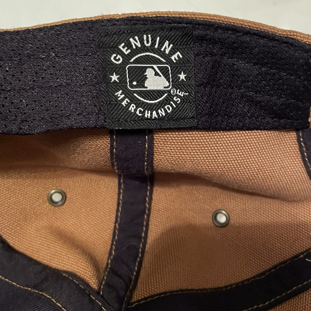 Carhartt x '47 Los Angeles Dodgers Clean Up Hat Brown Duck Canvas Adjustable Cap - Picture 10 of 11